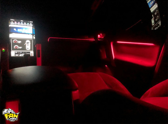 Установка атмосферной подсветки салона Ambient Light в Тойоту Ленд Крузер Прадо (Toyota Land Cruiser Prado) 150